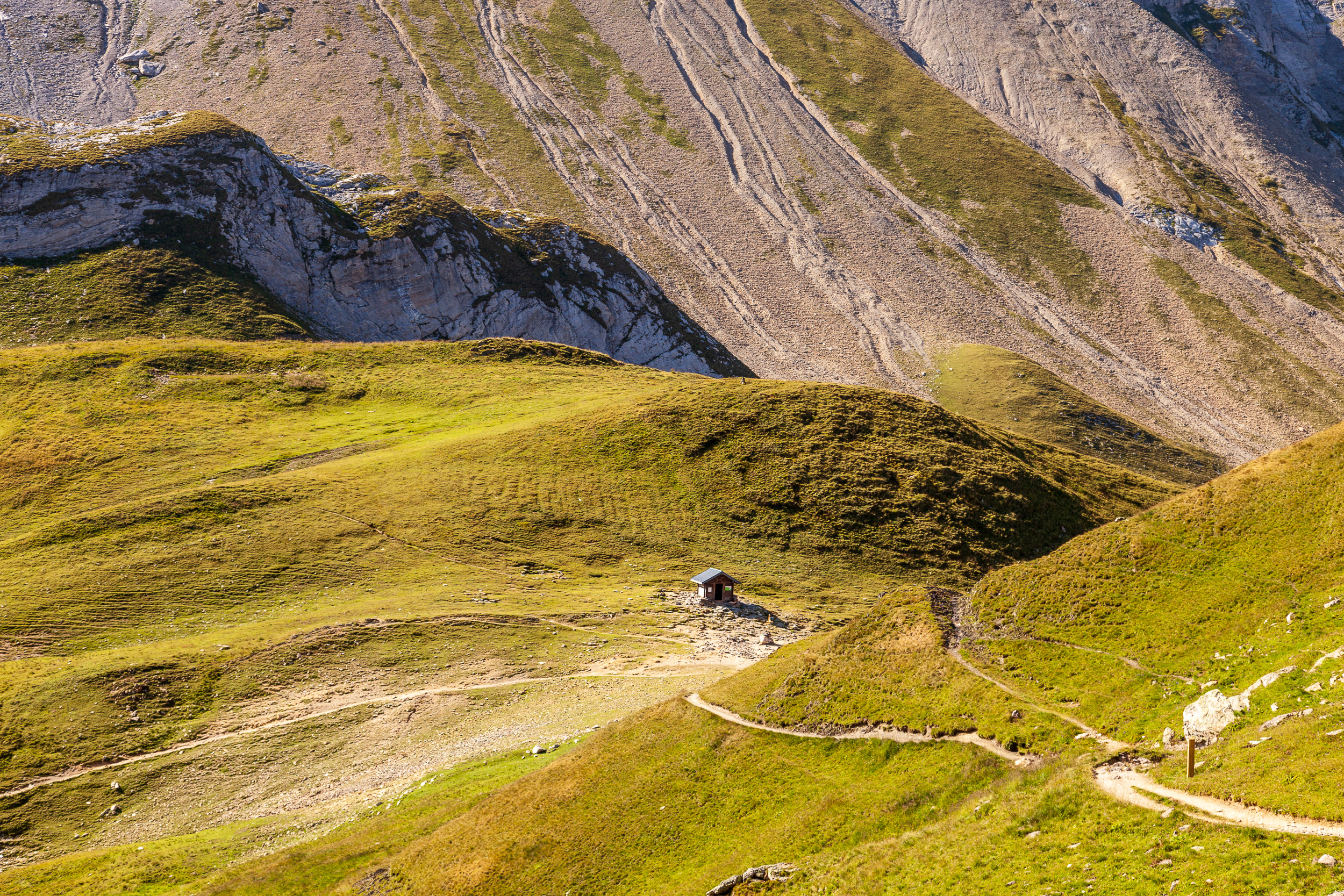Вид на седловину Col du Bonhomme