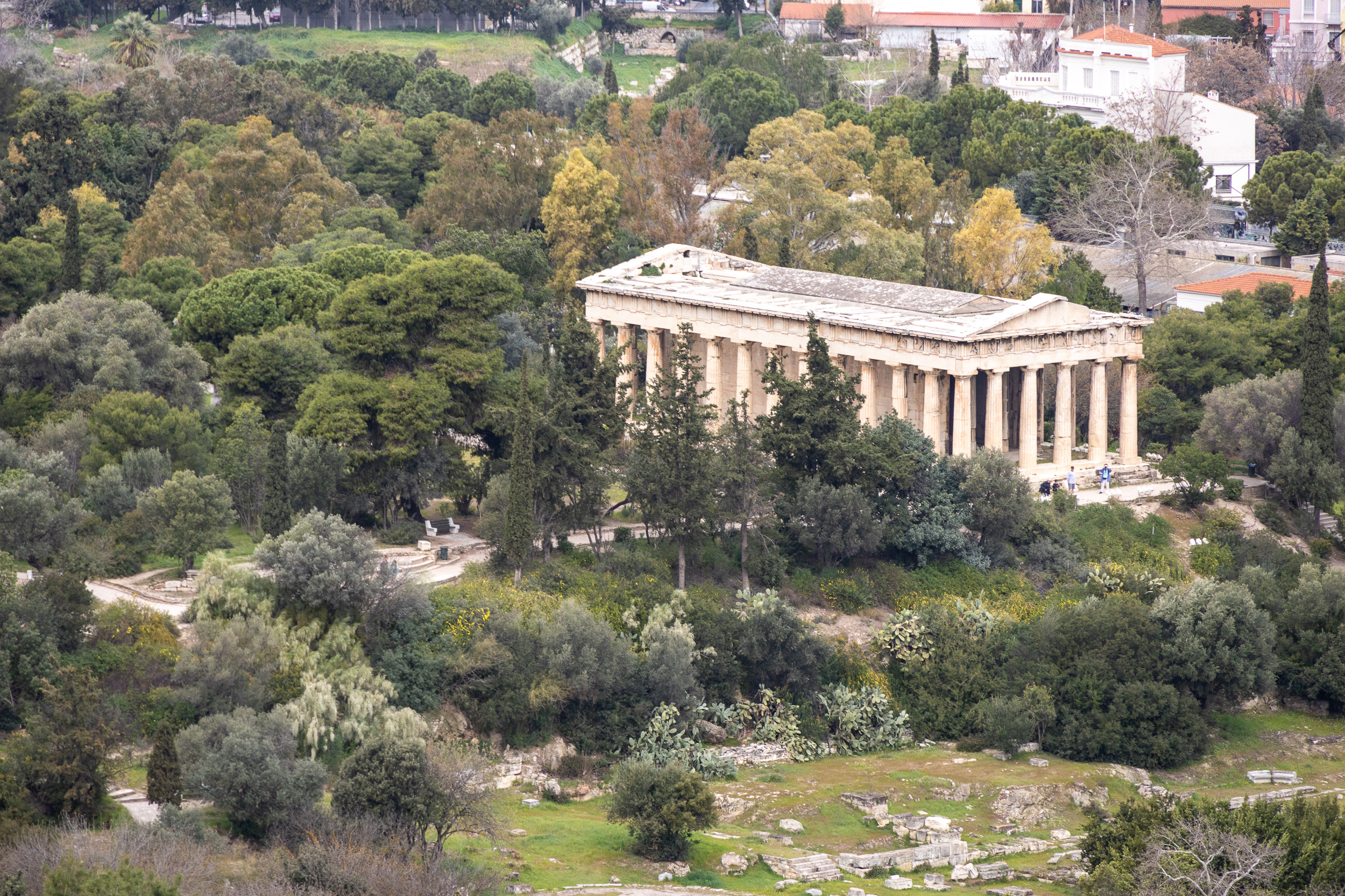 Вид с акрополя на афинскую агору