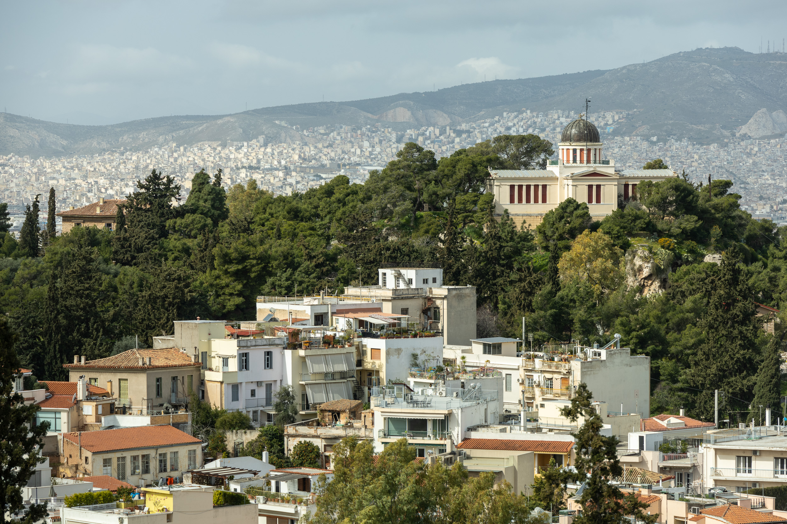 Панорама Афин с вершины холма Ареопага